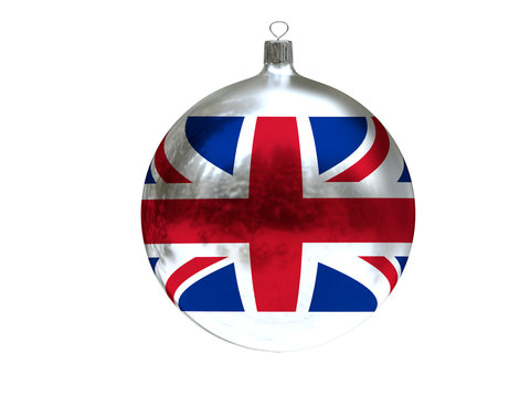Christmas ball with flag of Great Britain