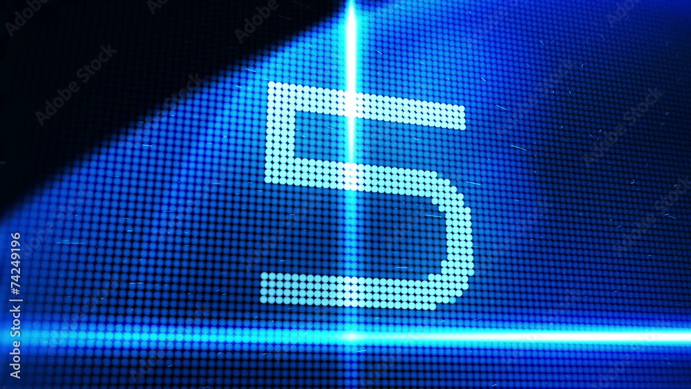 Aufkleber technology style countdown for the new year
