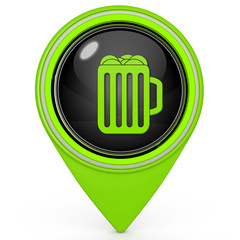 Beer pointer icon on white background