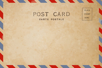Airmail backside blank postcard.