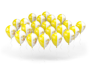 Balloons with flag of vatican city