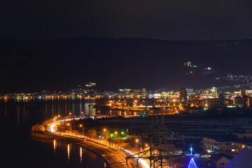 Night View of the Suwa city