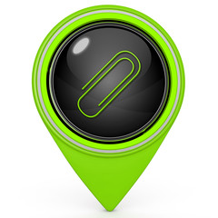 Clip pointer icon on white background