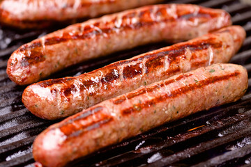 Barbecued pork sausages