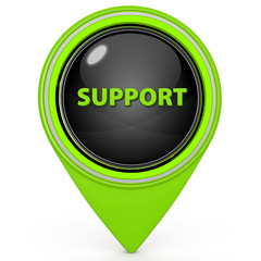 Support pointer icon on white background