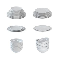 Plates sets isolated
