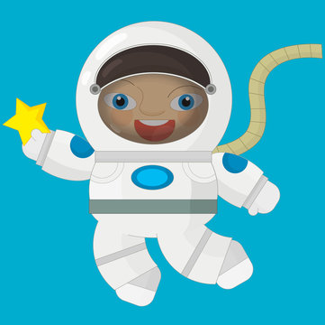 Cartoon character - astronaut