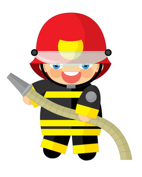 Cartoon character - fireman