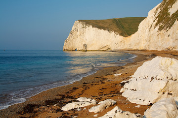 Cliffs of Jurassic coast in Dorset, UK.