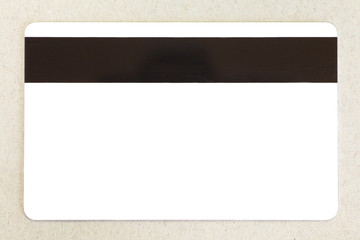 the magnetic strip on reverse side of a credit card