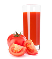 Tomato vegetable juice in glass