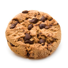 Chocolate cookies isolated on white background cutout