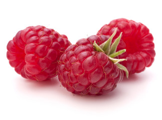 Sweet raspberry isolated on white background cutout