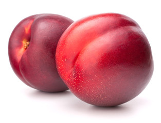Nectarine fruit isolated on white background cutout