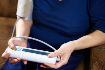 Blood pressure measuring.