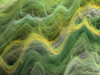 Abstract shapes made of fractal textures.