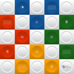 Infographics Vector Background Grid Layout