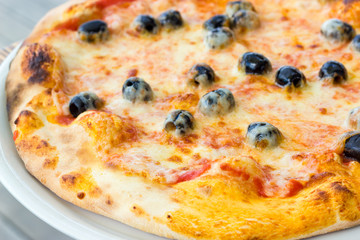 Pizza with olives