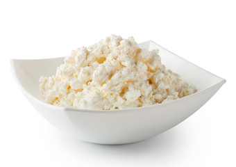 Cottage cheese in white plate