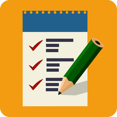 Vector Checklist with Pencil