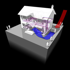 air-source heat pump diagram