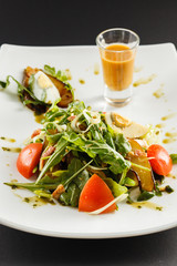 salad with dressing