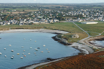 Obraz premium Porspoder, Bretagne Finistère vue du ciel