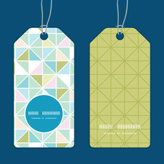 Vector colorful pastel triangle texture vertical round frame