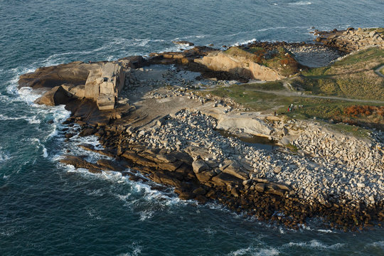 Lanildut , Bretagne Finist&egrave;re vue du ciel