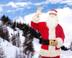 man in costume of santa claus