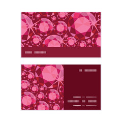 Vector ruby horizontal stripe frame pattern business cards set