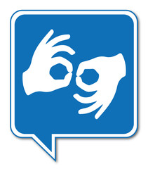 Logo langue des signes.