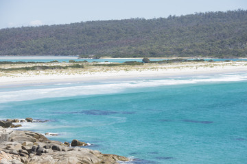 Remote beach Bay of Fires Tasmania