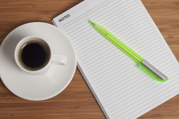 Coffee on the office desk