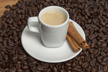 Cappuccino with cinnamon