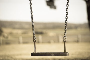 Playground swing at park