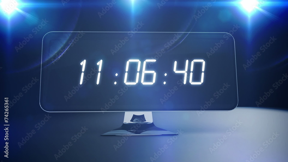 Aufkleber Countdown to 0 on computer screen