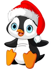 Foto op Plexiglas Kerst pinguïn © Anna Velichkovsky