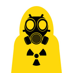 gas mask Yellow suit cover