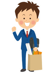 ガッツポーズをするサラリーマン