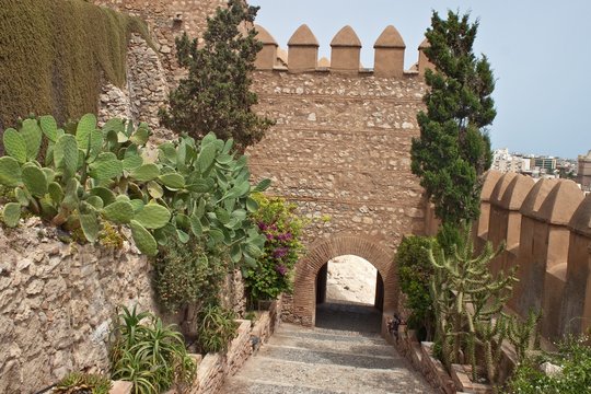 Old fortress Alcazaba in Almeria