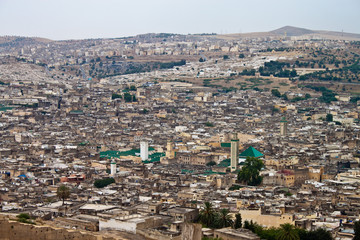 Obraz premium Aerial view of Fes