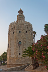 Fototapeta na wymiar Torre del Oro (Golden Tower) in Sevilla
