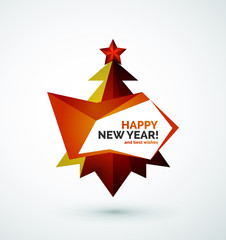 Christmas tree modern geometric design