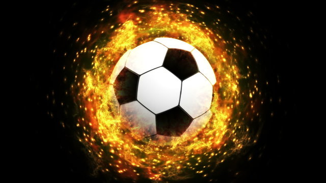 Soccer Ball and Flames