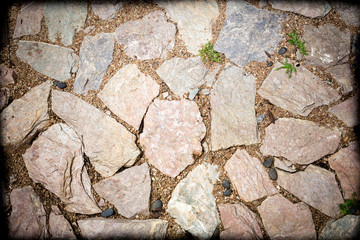 Stone walkway winding background