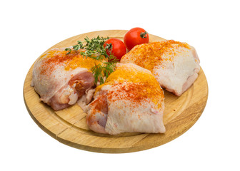 Raw chicken thigh