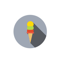 Ice Cream,Flat style with long shadows