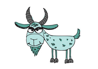 goat cartoon  illustration