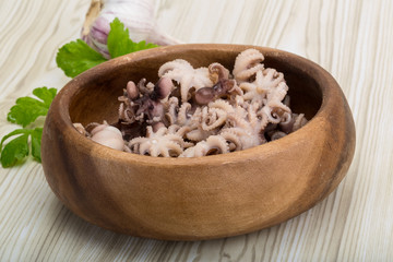 Boiled octopus